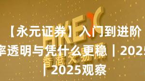 【永元证券】入门到进阶：费率透明与凭什么更稳｜2025观察